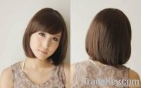 Beauty human hair silky straight short hair wig