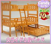 triple-tier  wood bed