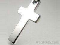 Mens Polished Charm Tungsten Carbide Cross Pendant with Necklace tungs