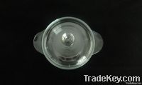 1.0L Round glass casserole with lid