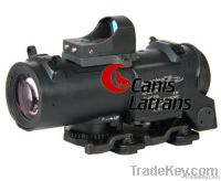 4x fixed optic scope w/ mini red dot sight