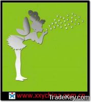 acrylic mirror wall stickers of angel