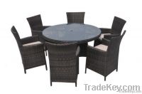 Rattan Outdoor Furniture US Dining Set, 1.35 Rattan Round Table