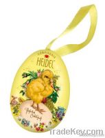easter eggs tin box, metal easter eggs, holiday tin case for easter