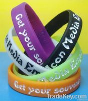 Fashion 100% Silicone Wristband Rubber Bands