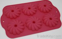 flower shape silicone cake mould