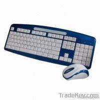 2.4G Wireless Keyboard and Mouse Combo with Hot Keys/8 to 10m Range, C