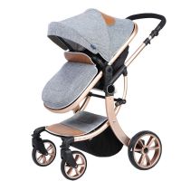 CoBaby High Landscape Baby Stroller, 2 in 1, Bidirectional with 4 Wheels Shock Absorber, Design Patented