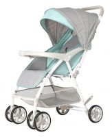 Bassinet Stroller System, Light Weighted Pram, Baby Trolley in Linen Cloth - Portable, Folderble, Allowed In Airplane