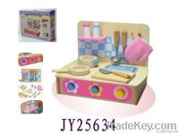 wooden kitchen set for little girl