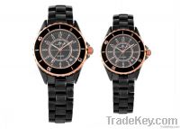 Golden wristwatches men women black couple styles ceramic watches