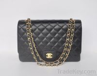 BLACK LAMBSKIN CLASSIC FLAP BAG 2.55 GOLD HW