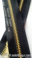 Y-teeth gold plated metal zipper From China