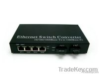 10/100/1000M 2-Port Fx + 4-Port Tx Fiber Media Converter Singlemode