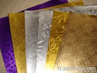 embossing metallic paper