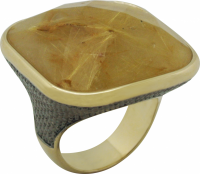 Gold Plated Ring with natural stone