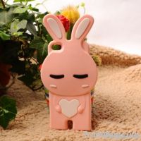 Shy rabbit shape silicon case for Apple iPhone 4/4s