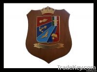 Wooden plaque trophy of sheild