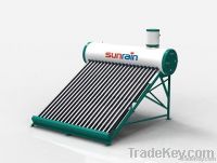 Pressure solar water heater with copper coil