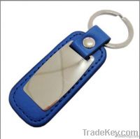 leather keychain with zinc alloy metal for promotion