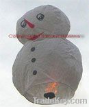 Flying snowman sky lanterns