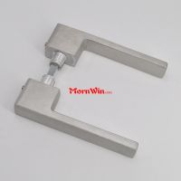 Elegant shape square rose plate lever aluminium main door handle From China