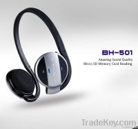 Sporty style Bluetooth headset BH-501 with SD card