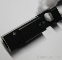 precision black anodize lathe part
