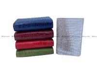 Crocodile skin wallet for women, trifold from crocodile leather