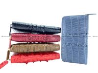 Crocodile Skin Wallets With Zip