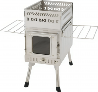 Outdoor Compact Foldable Sauna Stove for Tents | Dual-Purpose Wood Fire Heater with Chimney Pipe for Camping Sauna Heater