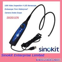 7mm Waterproof USB Video Inspection 4 LED Borescope SK001EN