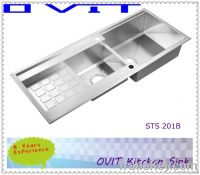 double with drain board kitchen sinks STS 201B-2