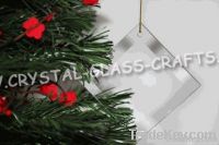 Beveled jade glass ornaments