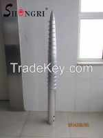 hot dip galvanized ground screw & Helical piles From China