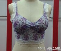 sport bra with lace trim