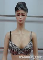 silk leopard stripe moulded bra