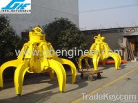 Single Rope Motor/Electro Hydraulic Orange Peel Grab for Waste Stee