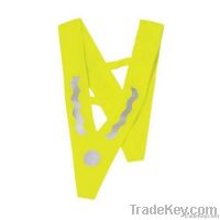 Reflective safety neck-v vest