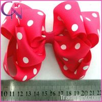 baby hair bows with polk dot hair flower(CNHBW-12111905)