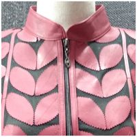 Womens Leather Jacket Leaf Design Womens Leather Womens Jacket Leather Womens