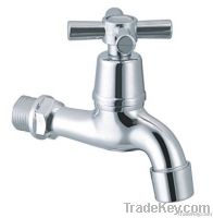 ABS chrome double handle basin faucet