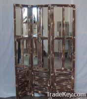 shabby chic wooden with mirror screen