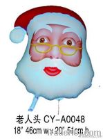 Santa Claus head helium balloons