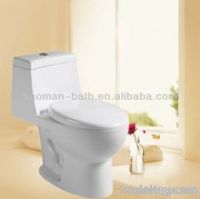 Siphonic one-piece toilet