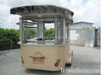 Stainless Steel Mobile Commercial Coffee Kiosk in malls