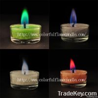 2013 color flame illuminations tealight candles with glass holder