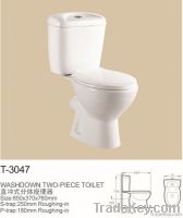 two piece toilet bowl