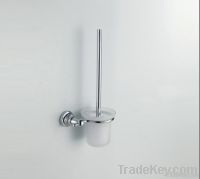 brass chrome plated toilet brush holder