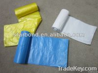 plastic garbage bag on roll